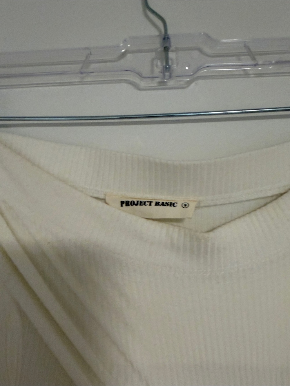 Project basic staples Ribbed Cream Bodysuit - Picture 2 of 2